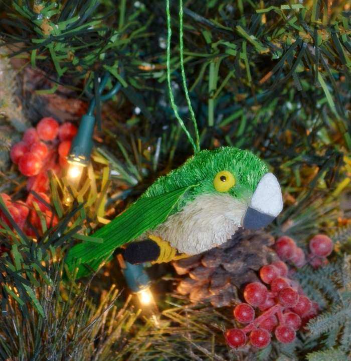 Brushart Bristle Brush Ornament Parakeet
